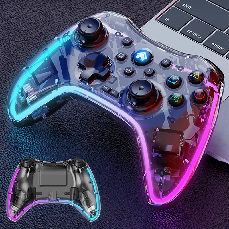 

Cool Wireless Gamepad Game Controller Joystick For Switch PS3 PS4 PC Transparent Gamepad for NS Switch Controller Chrismas Gifts