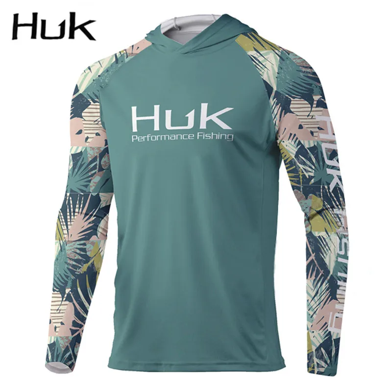 

HUK Fishing Shirt HoodiePerformance UPF50 Protection Shirt Quick-Dry Long Sleeve Sun Clothing Breathable Sports Fishing Shirts