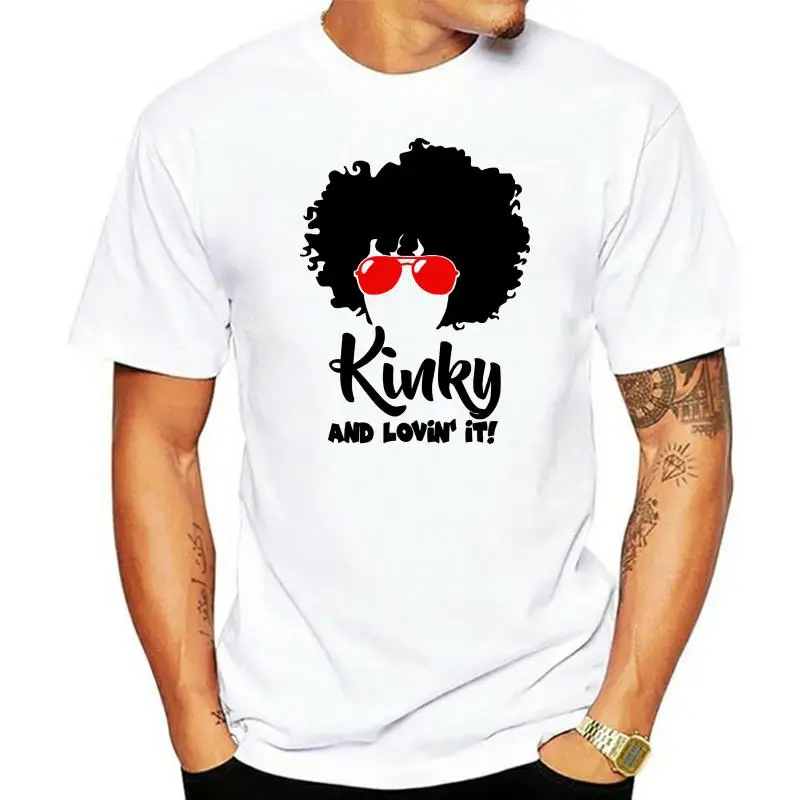 

KINKY NATURAL CURLY Hair Tee Shirt beautiful black me shirt Kinky and lovin it