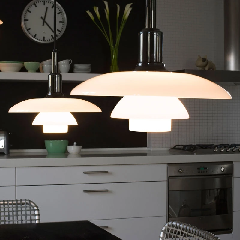 

Стеклянная люстра PH3 для столовой, лампа в скандинавском стиле для кабинета, бара, спальни, прикроватного столика, датского дизайна, декорат...