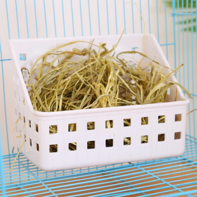 

Hamster Food Feeder Bowl Pet Hay Manger Sucker Fixed Rabbits Cage Accessories
