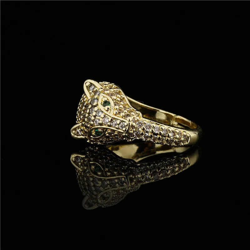 

Trendy 18K Gold Leopard Ring Opening Adjustable Masonry Ring Jewelry Gifts Pochita Napkin Rings Y2k Genshin Sokolov New in Rings