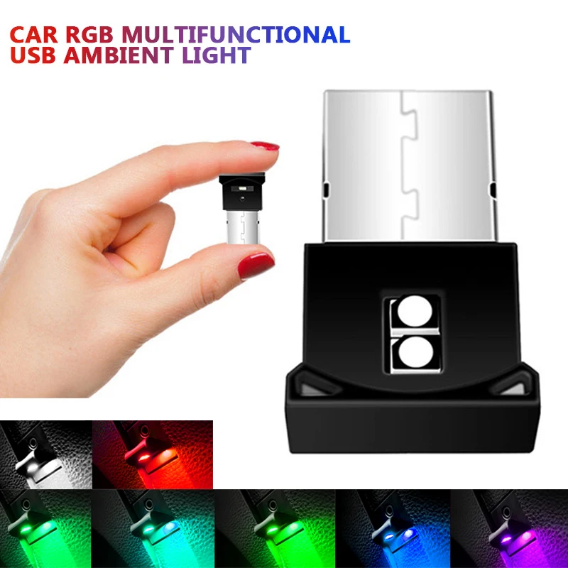 

1 шт. автомобисветильник мини USB светодиодный окружающий свет интерьерный атмосферный свет декоративная лампа аварисветильник свет PC красо...