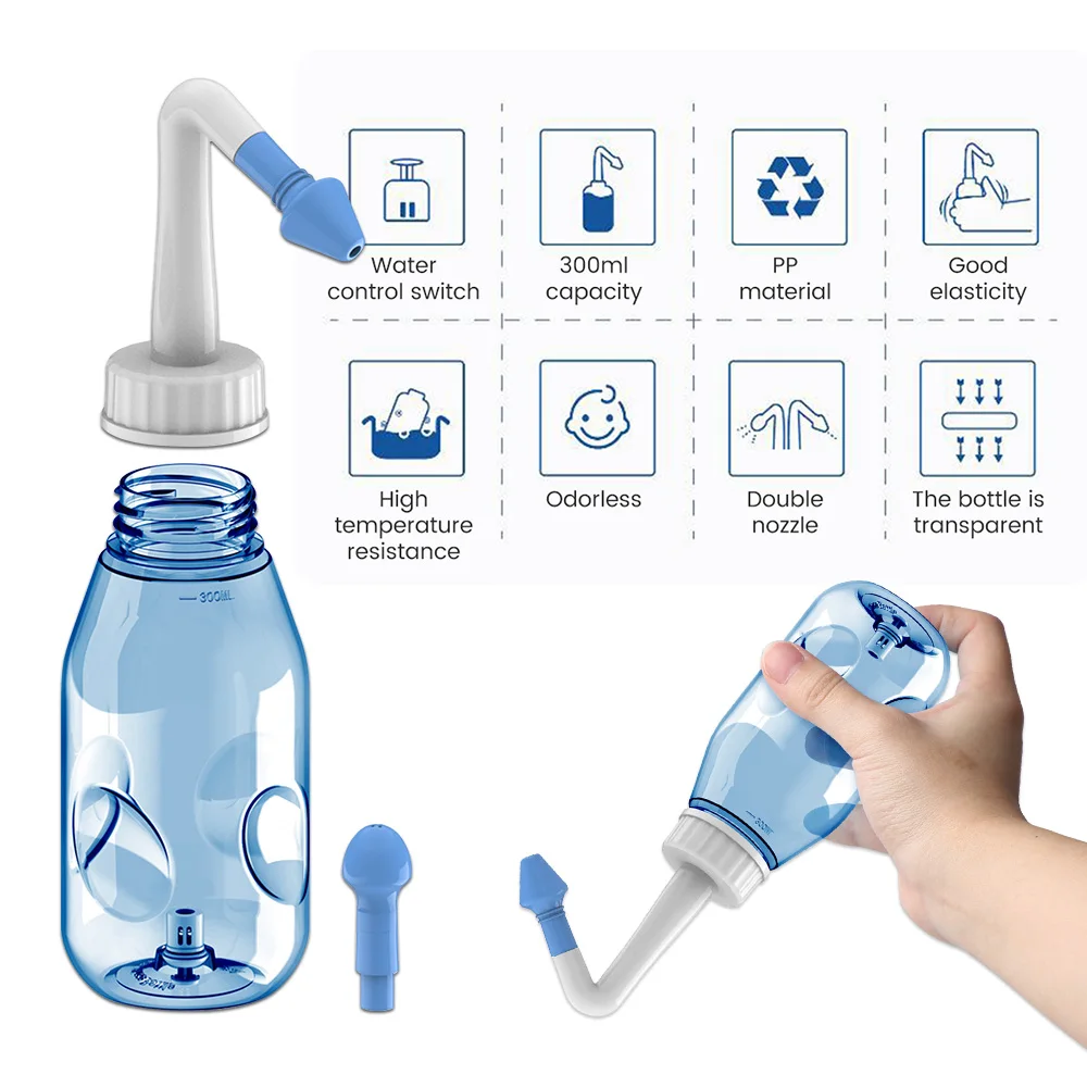 

Nose Wash Cleaner Nasal Irrigator Rinse Bottle Nose Protector Avoid Allergic Rhinitis Adults Children Neti Pot 300/70ML Dropship