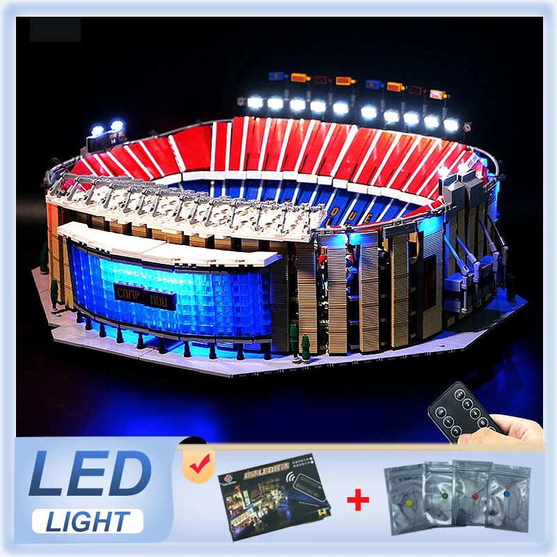 DIY радиоуправляемая лампочка Детский комплект для LEGO 10284 Volkswagen T2 прицеп-фургон