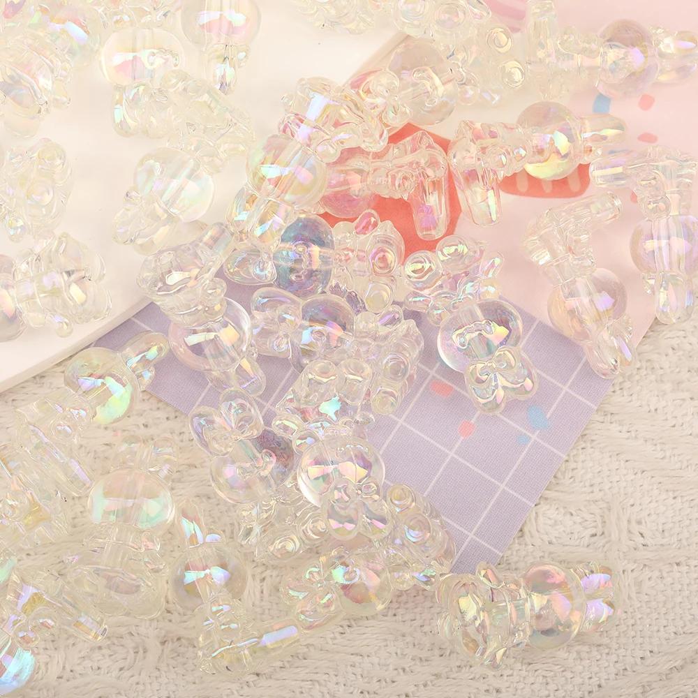 

Cordial Design 14*25MM 100Pcs Jewelry Findings & Components/Rabbit Shape/DIY Hand Made Accessories/Aurora Effect/Acrylic Beads