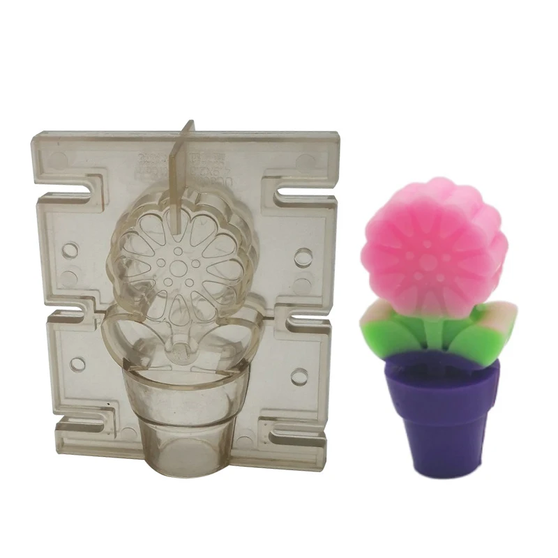 

DIY Flower Candle Mold Handmade Aromatherapy Plastic Wax Clay Plaster Craft Casting Mould 3D Little Flowerpot Candle Making Kit