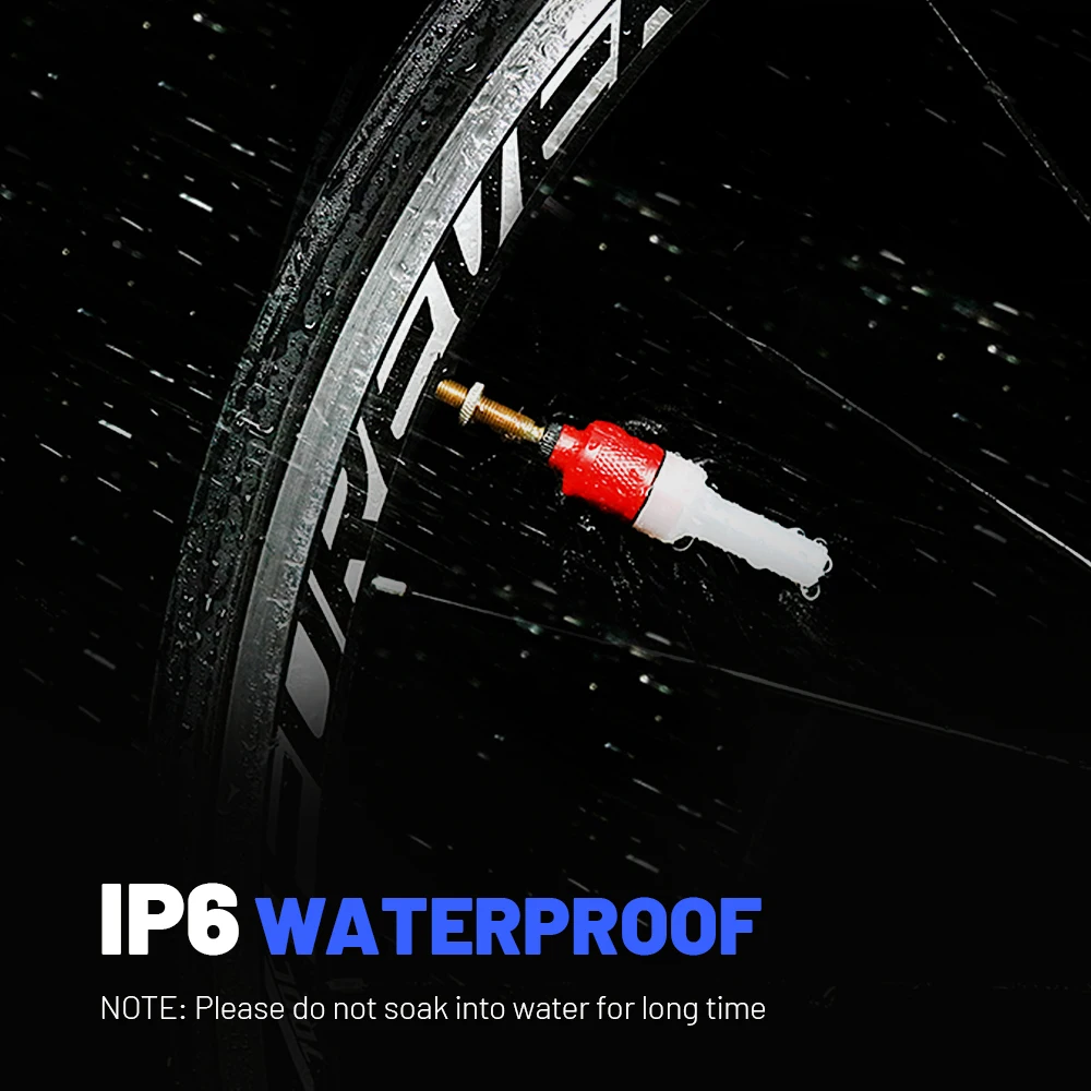 2 шт. велосипедный светильник с клапаном для шин IP6 водонепроницаемый фонарь
