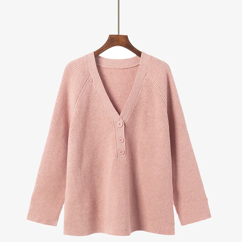 

Fashion Autumn Colorblock Long Sleeve Knitted Maternity Sweater BLACK