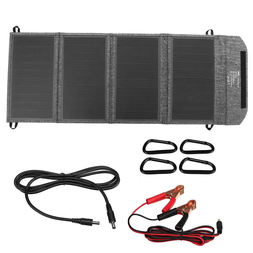 

2023NEW Portable Foldable Solar Panel Kit 21V 40W USB DC Charger Outdoor Flexible Waterproof Solar Cells Plate Power Bank Solar