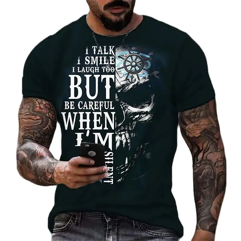 

Skull T Shirt Men 3d Vintage Skull Graphic Men's Horror Tshirt For Men Death Short Sleeve Plus Size Tops Tee Shirt Man Camiseta