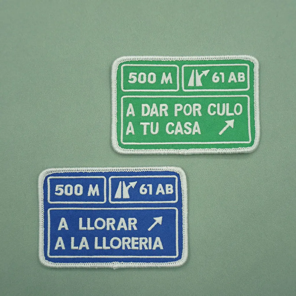 

500M A LLORAR A LA LLORERIA Embroidered Patches with Hook Backing
