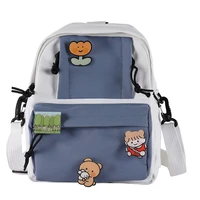 japanese women canvas casual student shoulder bag korean style college style girl cute cartoon small backpack