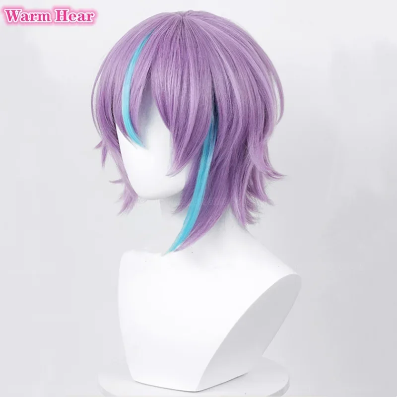 SUA31 Kamishiro Rui Аниме Косплей Короткий Фиолетовый Выделите Синий Парик Из