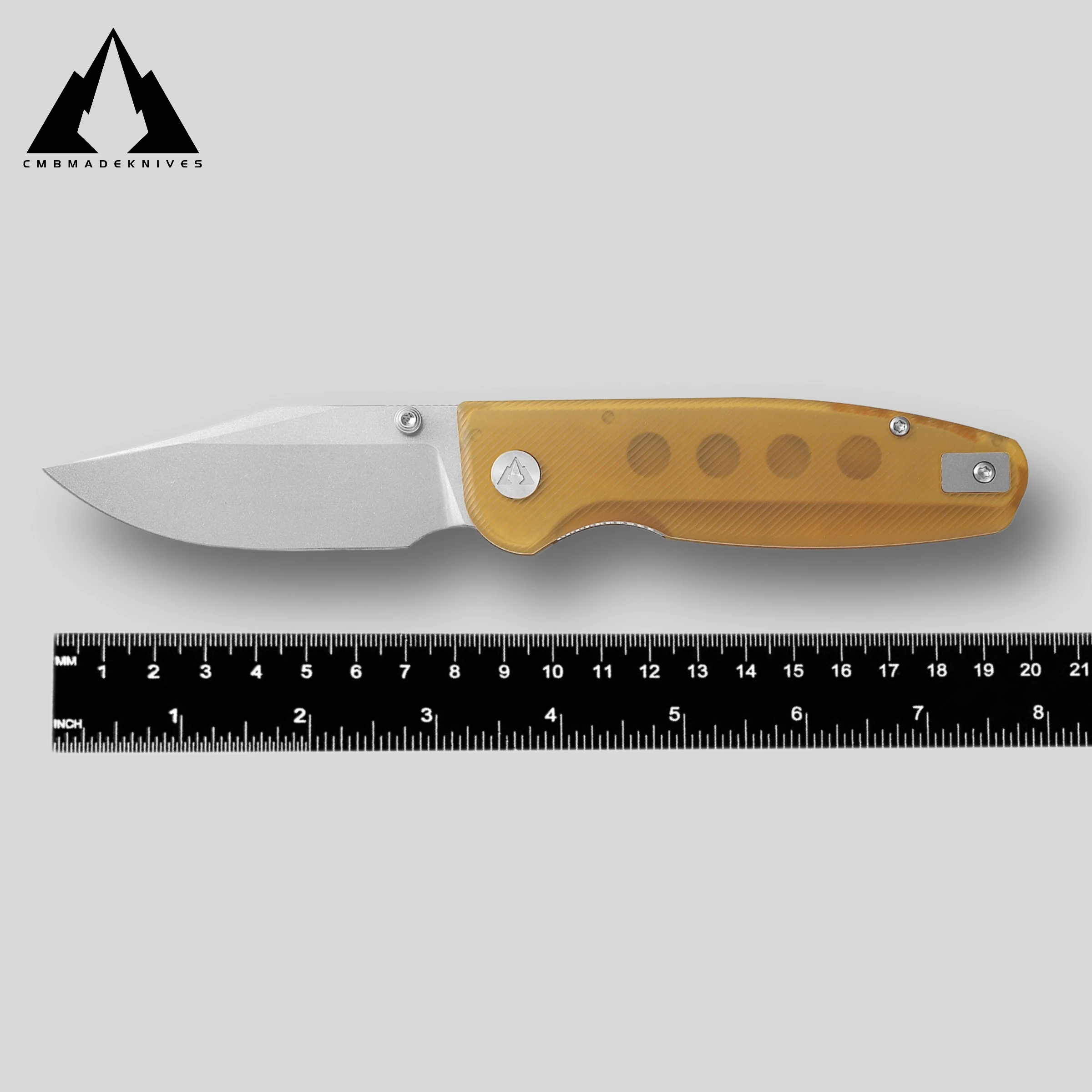 Фото Складной карманный нож CMBMADEKNIVES CMB Lucky 14C28N из стали с рукоятью из PEI для кемпинга, EDC, модель CMB-21E №1