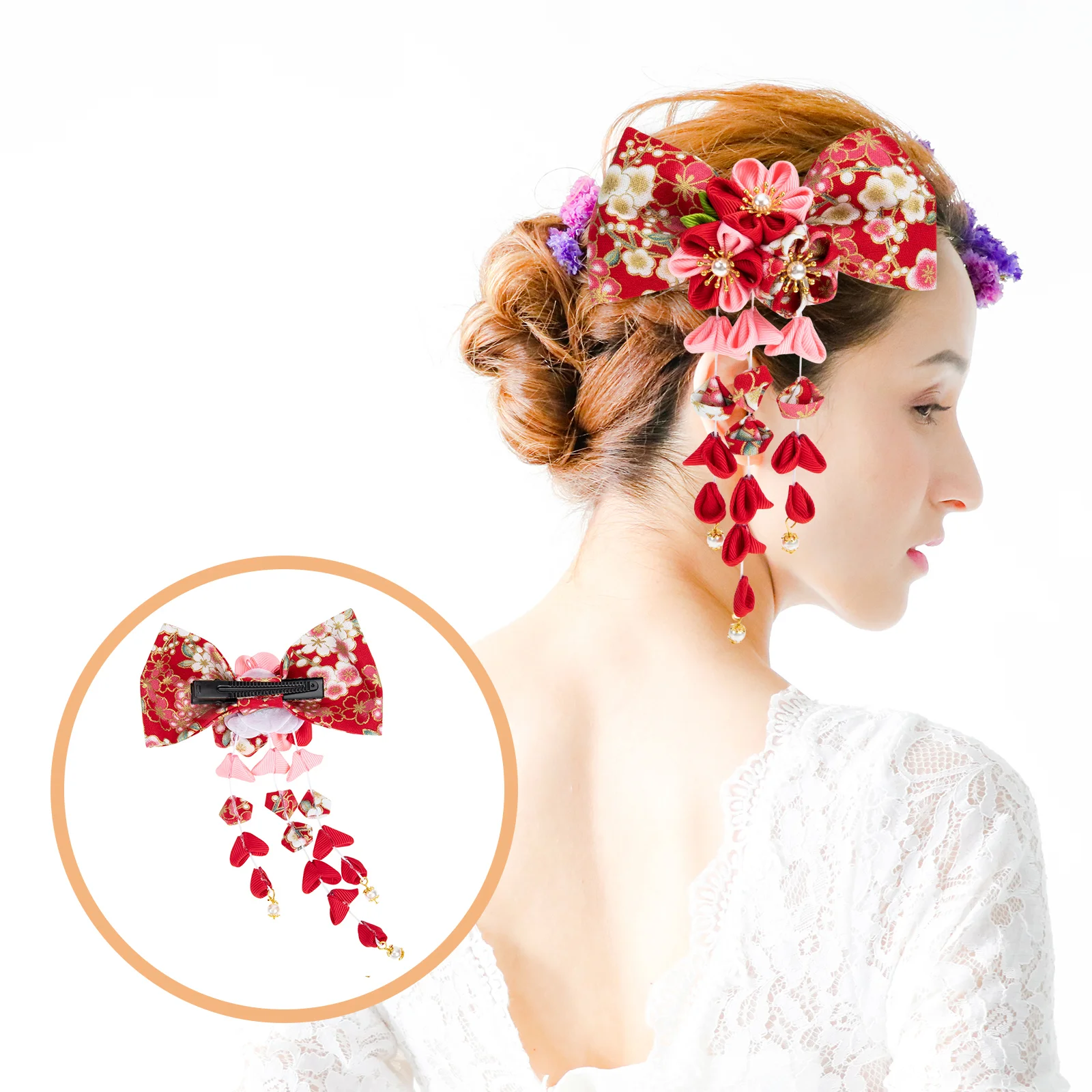 

Шпилька для волос в японском стиле в форме банта зажим в японском стиле аксессуар заколка цветок вишни