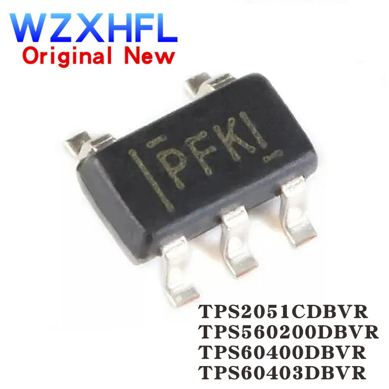 

10Pcs New TPS2051CDBVR VBYQ TPS560200DBVR L562 TPS60400DBVR TPS60400 PFKI TPS60403DBVR TPS60403DBVT PFNI sot23-5 Chipset