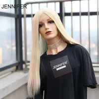 middle part lace synthetic wigs for women purple blue 613 color wig shortlong straight cosplay nature smooth hair