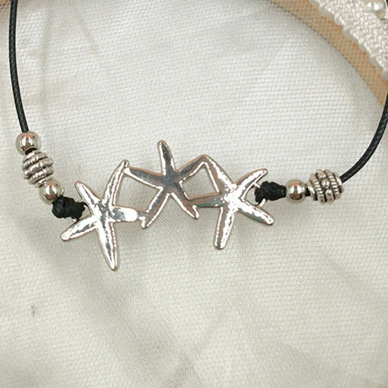 Браслет женский классический плетеный браслет серебристого цвета с морскими