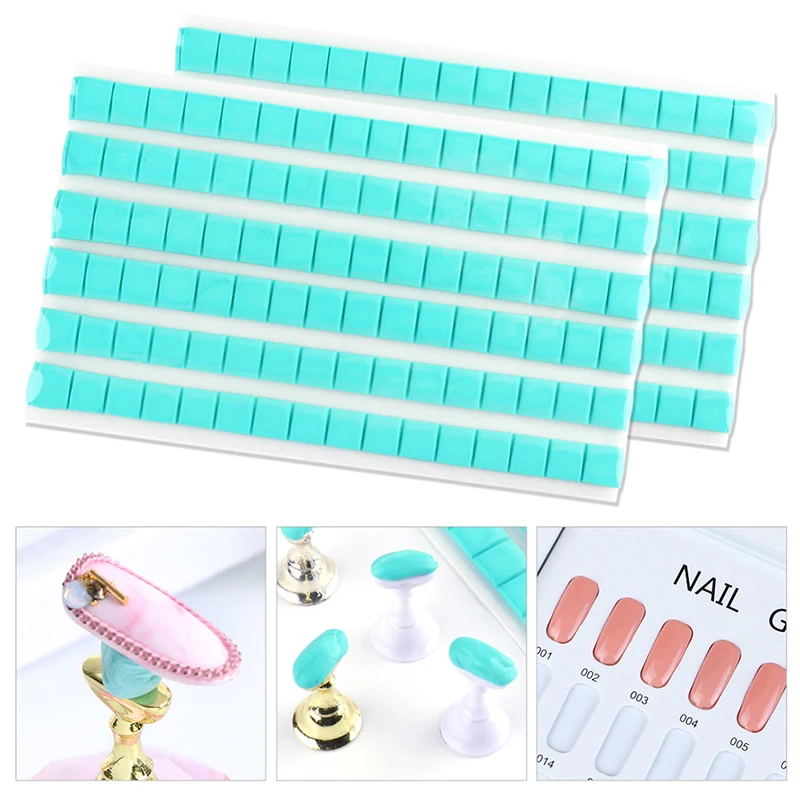 

96 Tips Nail Adhesive Glue Clay Stick Removable Reusable Clay Stand Holder Display Tips Nails Art Practice Tools Manicure