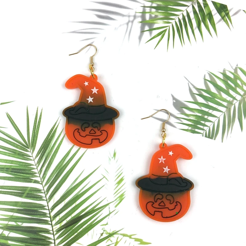

Halloween Pumpkin Hat Earrings Silicone Mold Handmade Diy Glue Drop Keychain Mold Key Pendant Festival Decorations