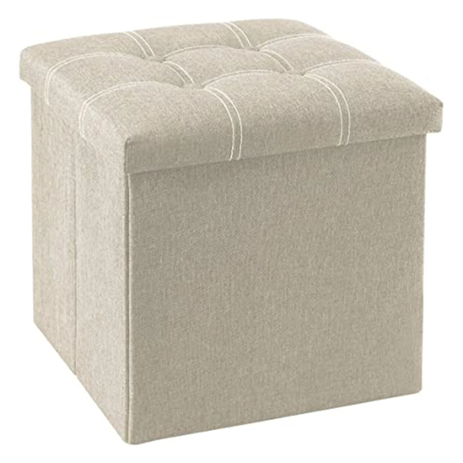 Collapsible Storage Ottoman Multifunctional Space-Saving Foo