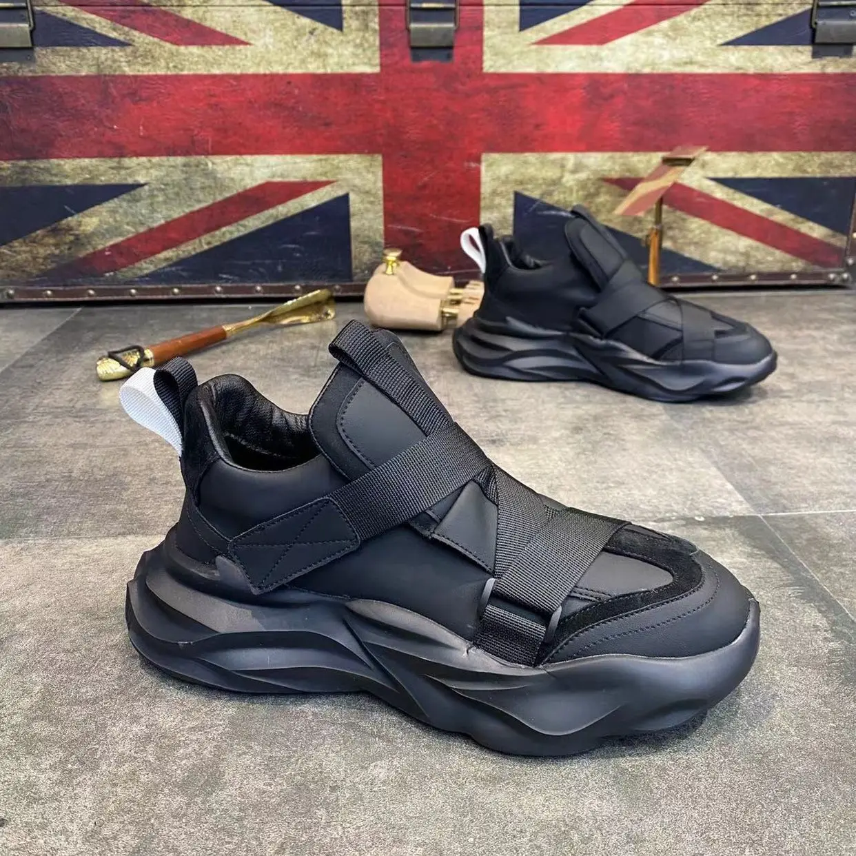 Модные повседневные мужские кроссовки на платформе дышащая спортивная обувь для