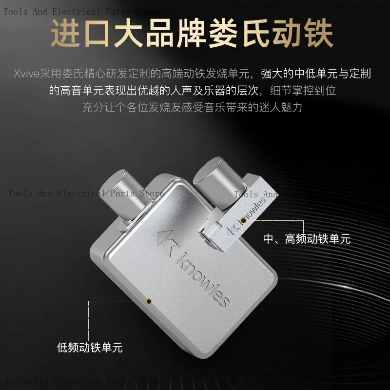 Фото Наушники Xvive T9 для мониторинга музыки, профессиональные сценические внутриканальные наушники Hi-Fi класса High-End с двойным динамическим излучателем №4