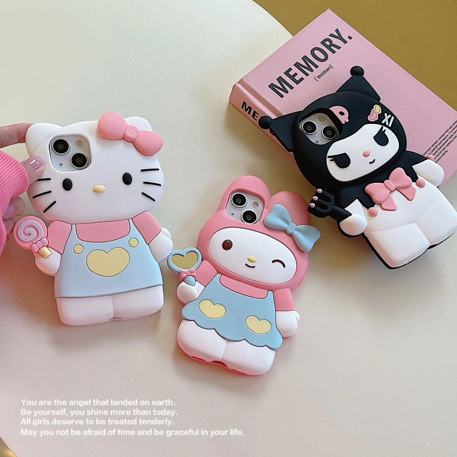 

Новинка силиконовые чехлы Sanrio Kuromi Kt My Melody для Iphone 14 13 12 11 Pro Max Xr Xs Max X противоударный мягкий чехол подарок для девочки
