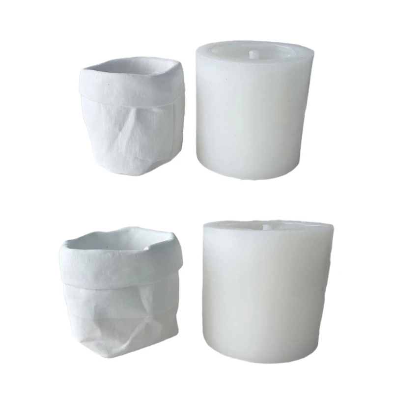 

Paper Sack Planter Silicone Mold Flower Pot Concrete Mold Simple Cement Gypsum Mold Flower Vase Epoxy Casting Mold
