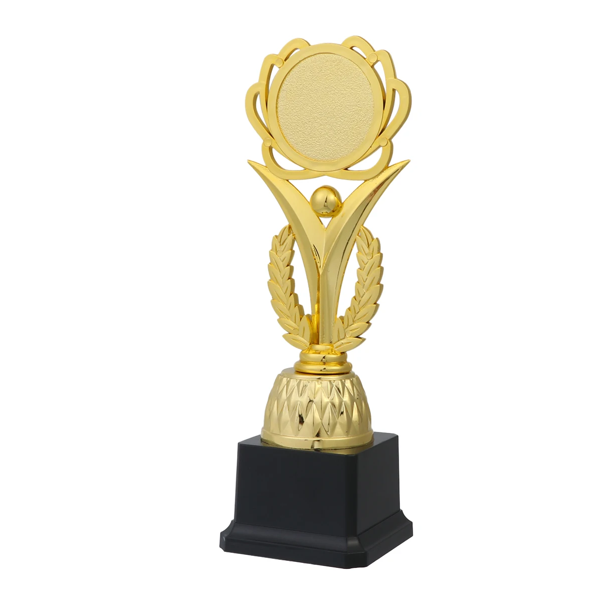 

19.5cm 24.5cm Sunflower Design Award Trophy Plastic Reward Prizes Decor Gift Awards Trophy with Base for Kindergarten Kids Party