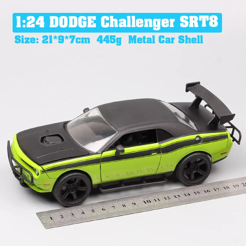 

1:24 Letty's 2011 Dodge Challenger SRT8 Diecasts & Toy Vehicles Muscle Racing Car Model For Children Gift Collection J199