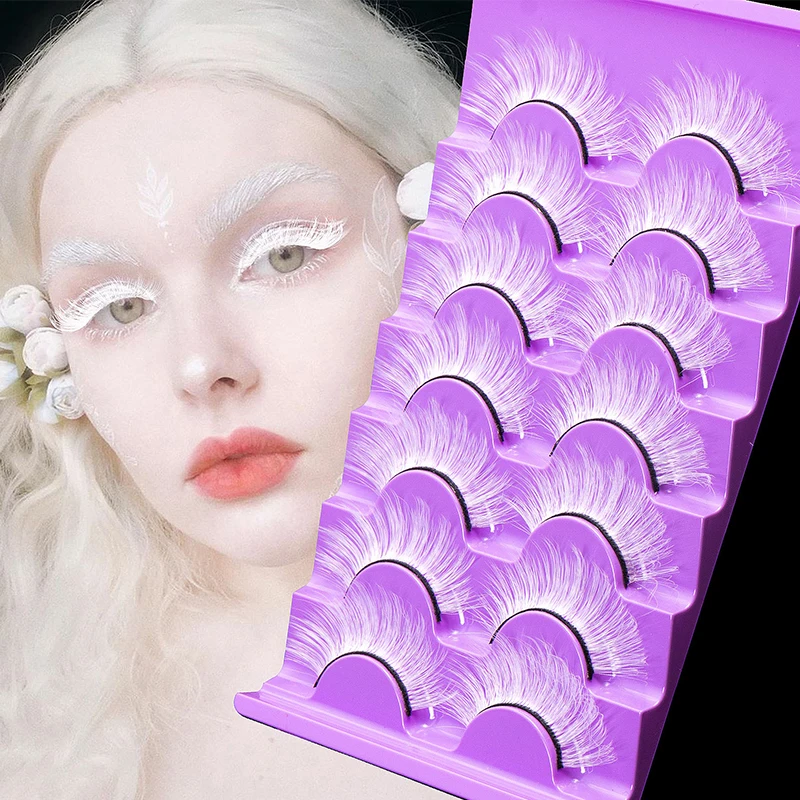 7/20 пар цветные накладные ресницы для Хэллоуина