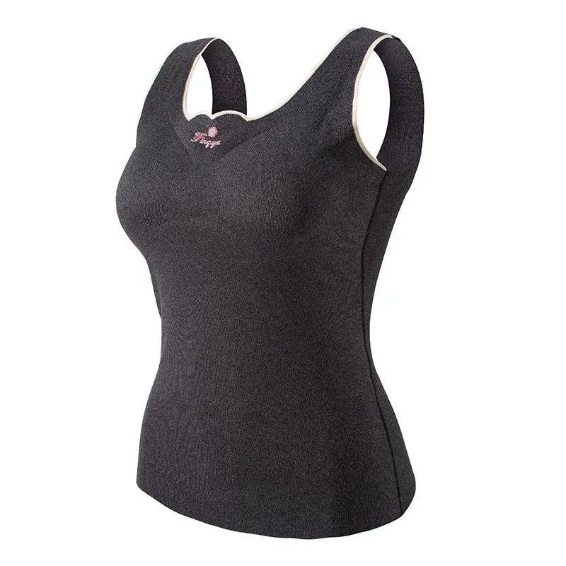 Осенне-зимний утепленный бюстгальтер на флисовой подкладке топ женский теплый