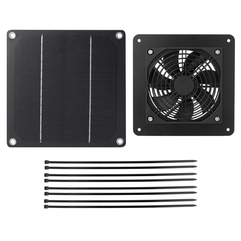 

1Set Solar Panel Fan Kit Air Ventilation Fan Weatherproof For Chicken Coop Pet Houses RV