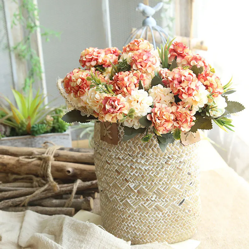 

Small Fresh Artificial Peony Flowers Colorful Bouquets Hydrangea Wedding Wall Decor Peony Pink Rose Fake Flowers DIY Accessories