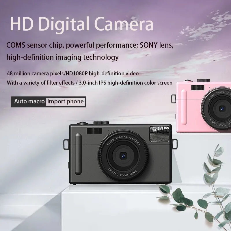 2022 Brand New Upgraded 48 Million Student HD Digital Camera 3.0-Inch HD Large Screen Photo Video Filter Camera Double 11 Sale