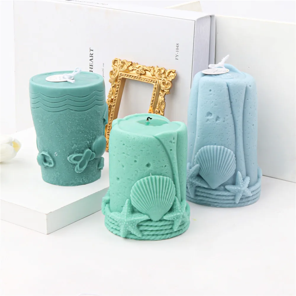 3D геометрические Силиконовые Формочки в виде цилиндрических свечей |