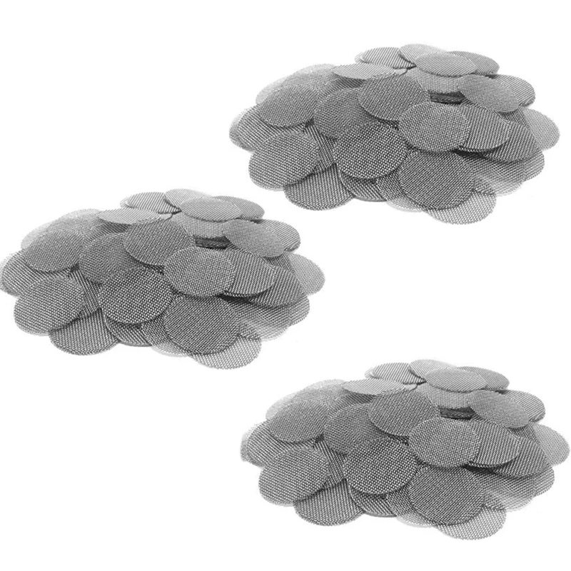 

450 Pieces Stainless Steel Screens Pipe Screens Smoking Pipe Screen Filters With Storage Box
