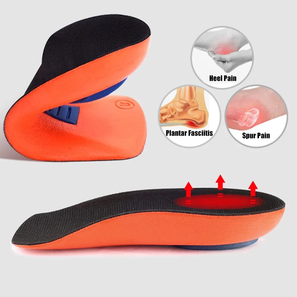 Orthopedic Half Insoles For Feet Plantar Fasciitis Pain Relief Heel Pad Sports Running Soft Elastic Shock Absorption Shoe Insole
