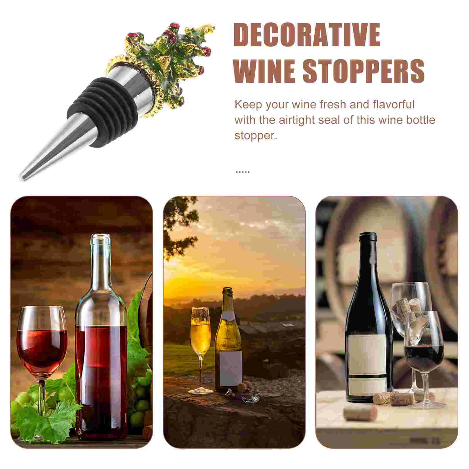 Эмалированная рождественская серия пробки для бутылок чашки Gobstoppers объемная