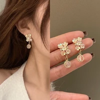 new summer brief girls earrings dangle flowers colorful temperament earrings bride jewelry