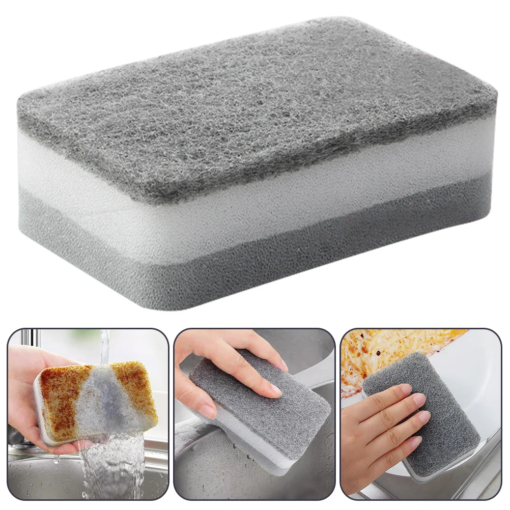 

10 Pcs Scrub Sponges Oven Pans Kitchen Pads Dish Household Cleaning Brushes Washing Wok Dishwasher