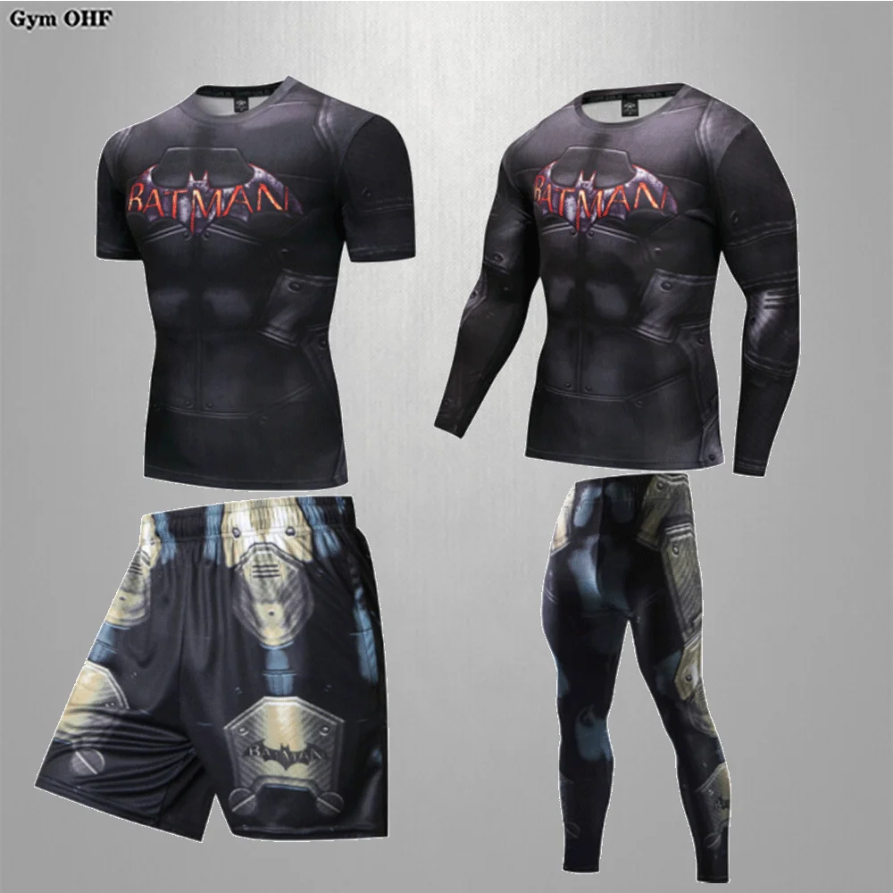 

MMA Rashguard Men's Gym Boxing Muay Thai Fitness Running Sports T-shirt Training Compression Sports Suit Jiu Jitsu