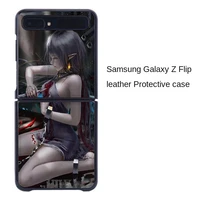pc leather painted mobile phone case is suitable for samsung galaxy z flip3 5g z flip3 luxury painted mobile phone case