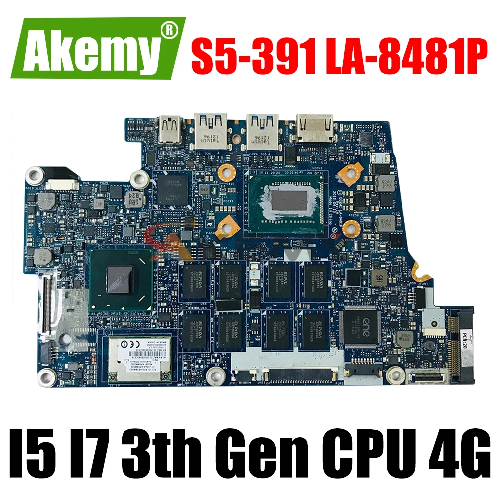 Материнская плата для ноутбука ACER ASPIRE системная с процессором I5 I7 3-го поколения 4