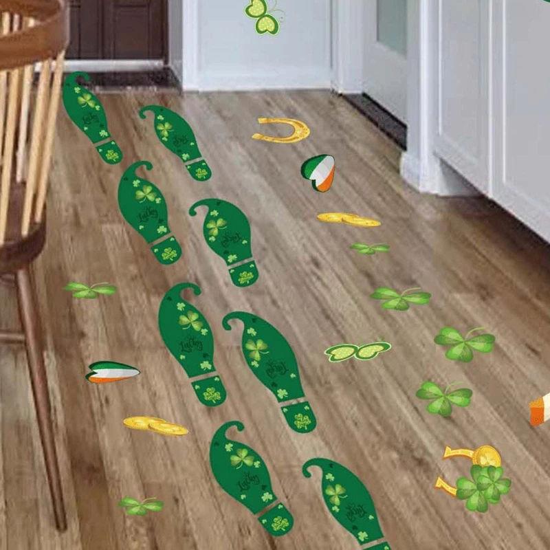 

5 листов, наклейки на пол в стиле Св. Патрика