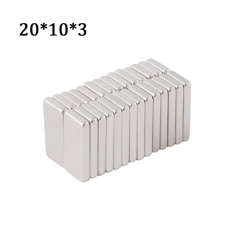 

10/20/30 Pcs 20x10x3 Neodymium Magnet 20mm x 10mm x 3mm N35 NdFeB Block Super Powerful imanes Permanent Magnetic Disc