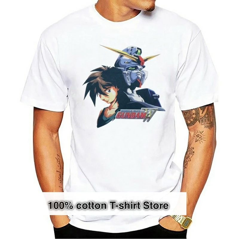

Лицензионная футболка для взрослых Gundam Wing Heero и аниме Гундам, мультяшная футболка, Мужская Новая футболка унисекс, модный топ Ajax