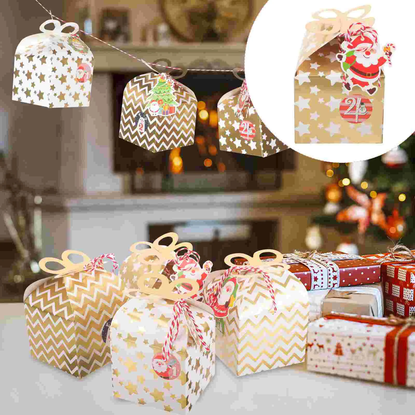 

Candy Storage Cases Gift Wrapping Small Christmas Goodies Bag Party Favors Decorative Paper
